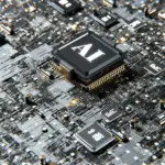 a computer chip with the letter a on top of it